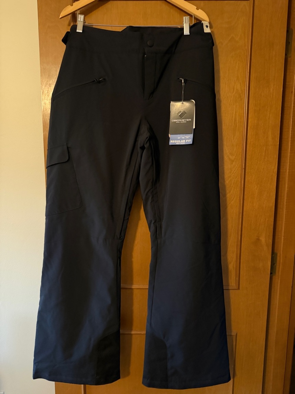 Obermeyer Black Women's Boot Cut Pants with White Logo
